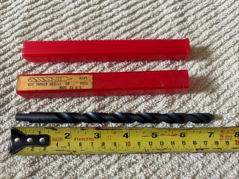 1 SKF 25/64" HSS Drill ~7” HSS